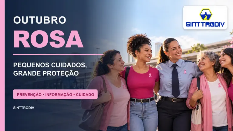 Peça do Outubro Rosa 2026 do SINTTRODIV