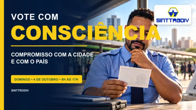 Peça apartidária de incentivo ao voto consciente do SINTTRODIV
