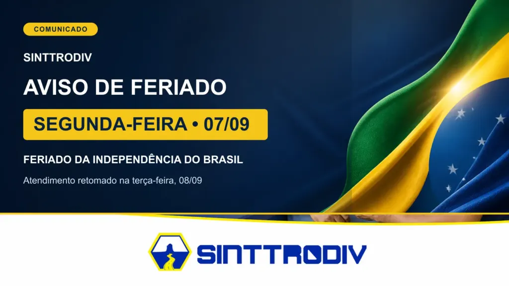 Aviso de feriado personalizado para SINTTRODIV