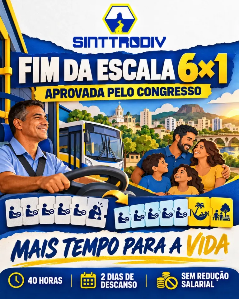 Fim da escala 6x1 — SINTTRODIV